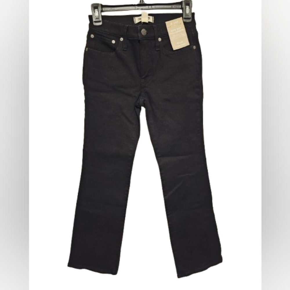 Madewell Kick Out Full-Length Black Jeans Women's 24 Petite NWT
